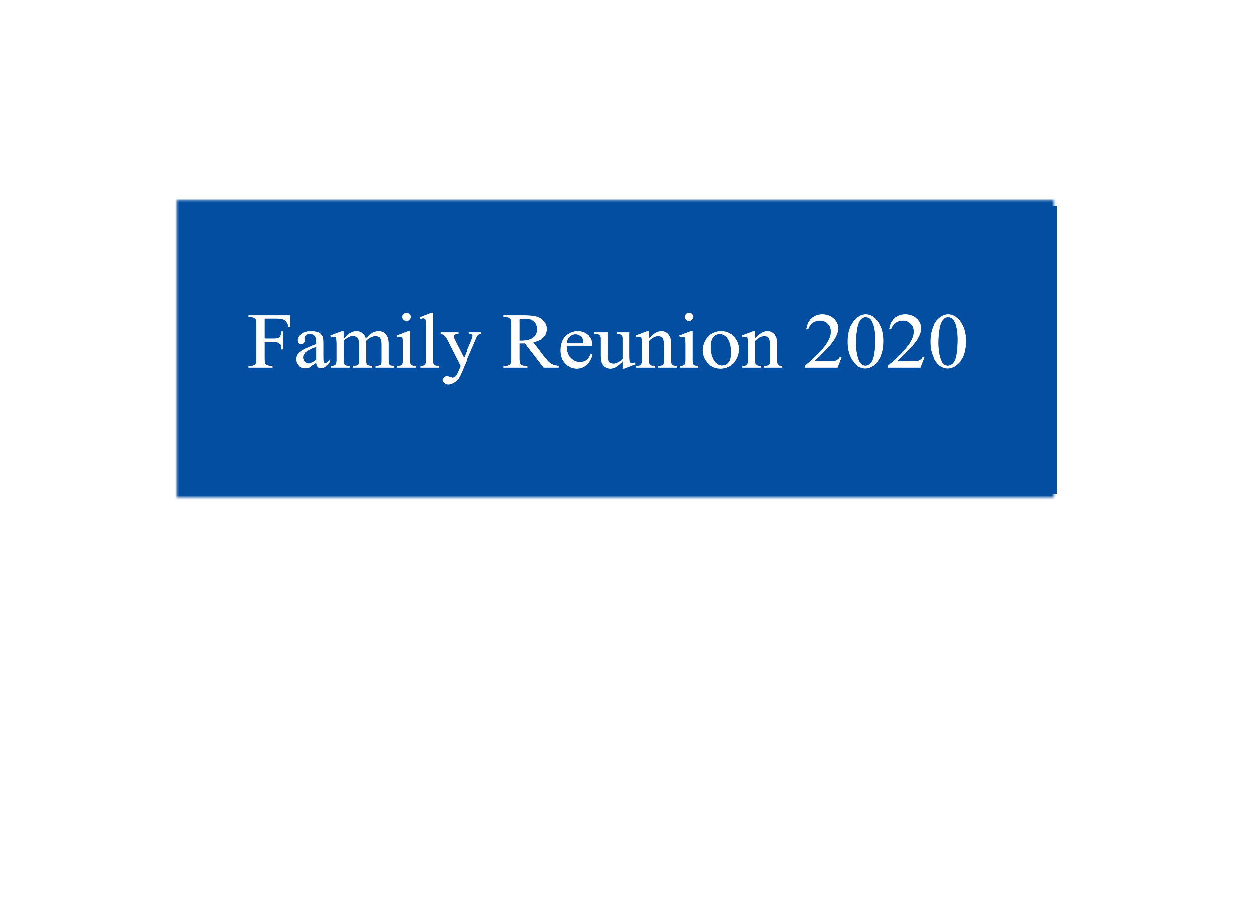 Family Reunion-2020